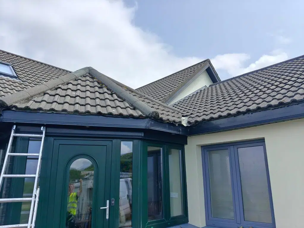 House in Glenbeigh County Kerry before the gutters are installed