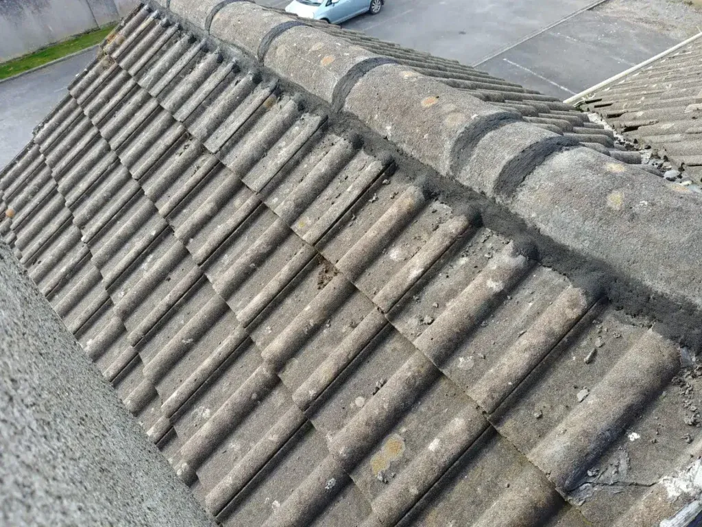 Roof repair work by Munster Gutters